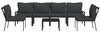 vidaXL 7-tlg. Garten-Lounge-Set mit Grauen Kissen Stahl 3187949 Bild 3