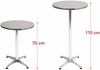 Bistrogarnitur 3-teilig Aluminium Höhenverstellbar H70/110cm Bild 3