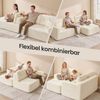VASAGLE Ecksofa, modulares Sofa 244 cm breit, vakuumverpackt, Schlafsofa, keine Montage erforderlich, mit großer Chaiselongue rechts, für Wohnzimmer, Gästezimmer, cremeweiß Bild 4