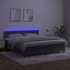 vidaXL Boxspringbett mit Matratze & LED Dunkelgrau 180x200 cm Samt 3134418 Bild 4