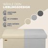 CASARIA® Sitzbank mit Stauraum Cord inkl. Boxen L Beige Bild 4