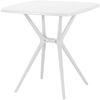 Gartenmöbel-Set KLARA mit 2 Stühlen - 190x72x82cm, Kunststoff, Weiß | Balkonset Gartenset Tisch mit Stühlen Bistroset Outdoor Bild 5