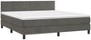 vidaXL Boxspringbett mit Matratze Dunkelgrau 160x200 cm Samt 3141192 Bild 3