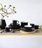 CreaTable Kombiservice NORDIC COOL BLACK, Schwarz, Weiß, (16-tlg), 4 Personen, Steinzeug, spülmaschinen- und mikrowellengeeignet Bild 1