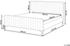 Bett mit Lattenrost LUNAN 160 x 200 cm Samtstoff Helles Beige Bild 2