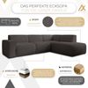 AX LIVING Couch Sofa L Form Didim L Grau – 292 cm, stilvoll & bequem R Bild 5