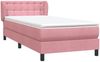 vidaXL Boxspringbett mit Matratze Rosa 90x210 cm Samt 3317852 Bild 4