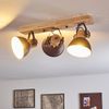 hofstein Deckenleuchte »Cotes« Deckenlampe aus Metall/Holz in Anthrazit/Weiß/Braun, ohne Leuchtmittel, mit verstellbaren Strahlern, 3xE27, Spot im Retro/Vintage Design Bild 1