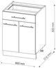 Badschrank Fame-Line Weiß Landhaus 60 x 82 cm mit Schublade, ohne Arbeitsplatte Vicco Bild 2