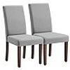 VASAGLE Esszimmerstuhl 2er Set, Küchenstuhl, Parsons-Stuhl, hohe Rückenlehne, für Esszimmer und Küche, dickes Sitzkissen, taubengrau Bild 2