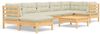 vidaXL 8-tlg. Garten-Lounge-Set mit Creme Kissen Massivholz Kiefer 3096556 Bild 2