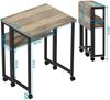 Kleiner Klappschreibtisch 80 cm mit Rollen und Stauraum Sandeiche Bild 3