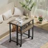 Kleiner Klappschreibtisch 80 cm mit Rollen und Stauraum Sandeiche Bild 2