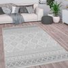 Paco Home In-& Outdoor Teppich Balkon Terrasse Küchenteppich Modernes Boho Ethno Muster, Grösse:120x160 cm, Farbe:Grau 2 Bild 2