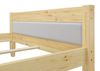 Massivholzbett Kiefer 140x200 modernes Polsterbett, Polsterfarbe hellgrau Bild 3