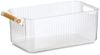 ZELLER 15209 Aufbewahrungsboxen-Set, 3-tlg. aus Kunststoff transparent mit Bambusgriff Bild 3