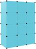 vidaXL Kinderschrank Modular mit 12 Würfeln Blau PP 340580 Bild 5