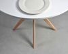 Ragaba runder Esstisch, MDF & Massives Eschenholz, Weiß, Ø 70 cm Bild 5