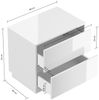 Design Nachttisch Concepto L 60cm stehend, 2 Pushauszüge Grafit : Grafit Bild 5