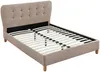 Vente-unique - ELIDE Bett Stoff Beige - B 216,5 cm x H 102 cm x L 177 cm Bild 2