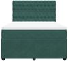 vidaXL Boxspringbett mit Matratze Dunkelgrün 160x200 cm Samt 3292391 Bild 4