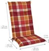 Beautissu Sunny Hochlehner Auflage 120 x 50 x 6 cm Rot Bild 2