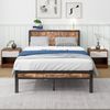 HAUSS SPOLE Bettgestell 120x200 cm Metallgestell mit Stauraum-Kopfteil Jugendbett ohne matratze Bild 2
