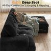 Patbrela Ecksofa Couch L-Form,Sofa Samtstoff Vierersofa mit Liegefläche, Modulares 85-Zoll-Wohnzimmer-Sofaset,Groß und bequem Bild 2