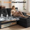 Patbrela Ecksofa Couch L-Form,Sofa Samtstoff Vierersofa mit Liegefläche, Modulares 85-Zoll-Wohnzimmer-Sofaset,Groß und bequem Bild 3