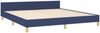 Doppelbett, Polsterbett mit Kopfteil Stoff Blau 160x200 cm Bild 5