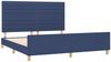 Doppelbett, Polsterbett mit Kopfteil Stoff Blau 160x200 cm Bild 4