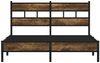 vidaXL Bettgestell ohne Matratze mit Kopfteil Räuchereiche 160x200 cm 4017203 Bild 4