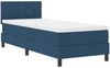vidaXL Boxspringbett mit Matratze mit Kopfteil Blau 80 x 200 cm Stoff 3338726 Bild 4