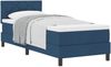 vidaXL Boxspringbett mit Matratze mit Kopfteil Blau 80 x 200 cm Stoff 3338726 Bild 2