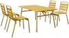 Vente-unique - MIRMANDE Garden dining set Metall Gelb - B 80 cm59 cm x H 74,5 cm79 cm x L 160 cm47,5 cm Bild 2
