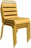 Vente-unique - MIRMANDE Garden dining set Metall Gelb - B 80 cm59 cm x H 74,5 cm79 cm x L 160 cm47,5 cm Bild 4