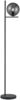 Design Stehleuchte PURE Anthrazit mit Lampenschirm Glaskugel Rauchfarbig, 150cm Bild 2
