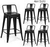 4er Set Barhocker Barstuhl Vintage stapelbar Sitzhöhe 62 cm aus Metall bis 150 kg Bild 1