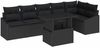 vidaXL Garten-Sofa-Set mit Kissen mit Speicher 7 pcs Schwarz 3357756 Bild 2