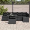 vidaXL Garten-Sofa-Set mit Kissen mit Speicher 7 pcs Schwarz 3357756 Bild 3