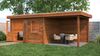 Lugarde Select Modern Gartenhaus mit Vordach Hamm 388x300cm + 300cm - Braunes Öl Bild 5