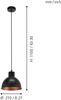 Eglo 49238 Hängeleuchte TRURO 1 Stahl schwarz, kupfer E27 1X40W H:110cm Ø21cm dimmbar Bild 4