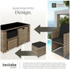 tectake Sitzgruppe Rattan-Gartenlounge für 2 bis 4 Personen, inklusive Flaschenöffner, (Loungeset Palermo, 5-tlg, für Außen in Naturfarben), widerstandsfähig, UV-beständig, mit Sicherheitsglasplatte Bild 3