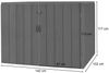 XL 2er-/4er-WPC-Mülltonnenverkleidung HWC-J28, Premium Mülltonnenbox, Metall Holzoptik, erweiterbar ~ braun Bild 4