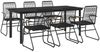 vidaXL 7-tlg. Garten-Essgruppe Schwarz PVC-Rattan 3060277 Bild 3