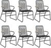 vidaXL 7-tlg. Garten-Essgruppe Schwarz PVC-Rattan 3060277 Bild 4