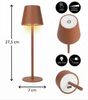 Coen Bakker Deco BV LED Tischleuchte Touch Tischlampe Dimmbar Akku IP44 Glatt Klein, Touch-Funktion, LED fest verbaut, Warmweiß, Kaltweiß, Tageslichtweiß Bild 3