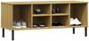 vidaXL Schuhregal OSLO mit Metallbeinen Braun 106x35x45 cm Massivholz 350994 Bild 3
