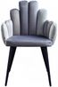 KAWOLA Stuhl FREJA Esszimmerstuhl Velvet grau Fuß schwarz 85 x 56 x 58 cm Bild 3