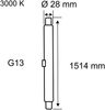 Standard 230V LED Röhre G13 T8 EM 1514mm 2300lm 22W 3000K Opal Bild 2